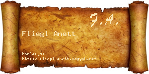 Fliegl Anett névjegykártya